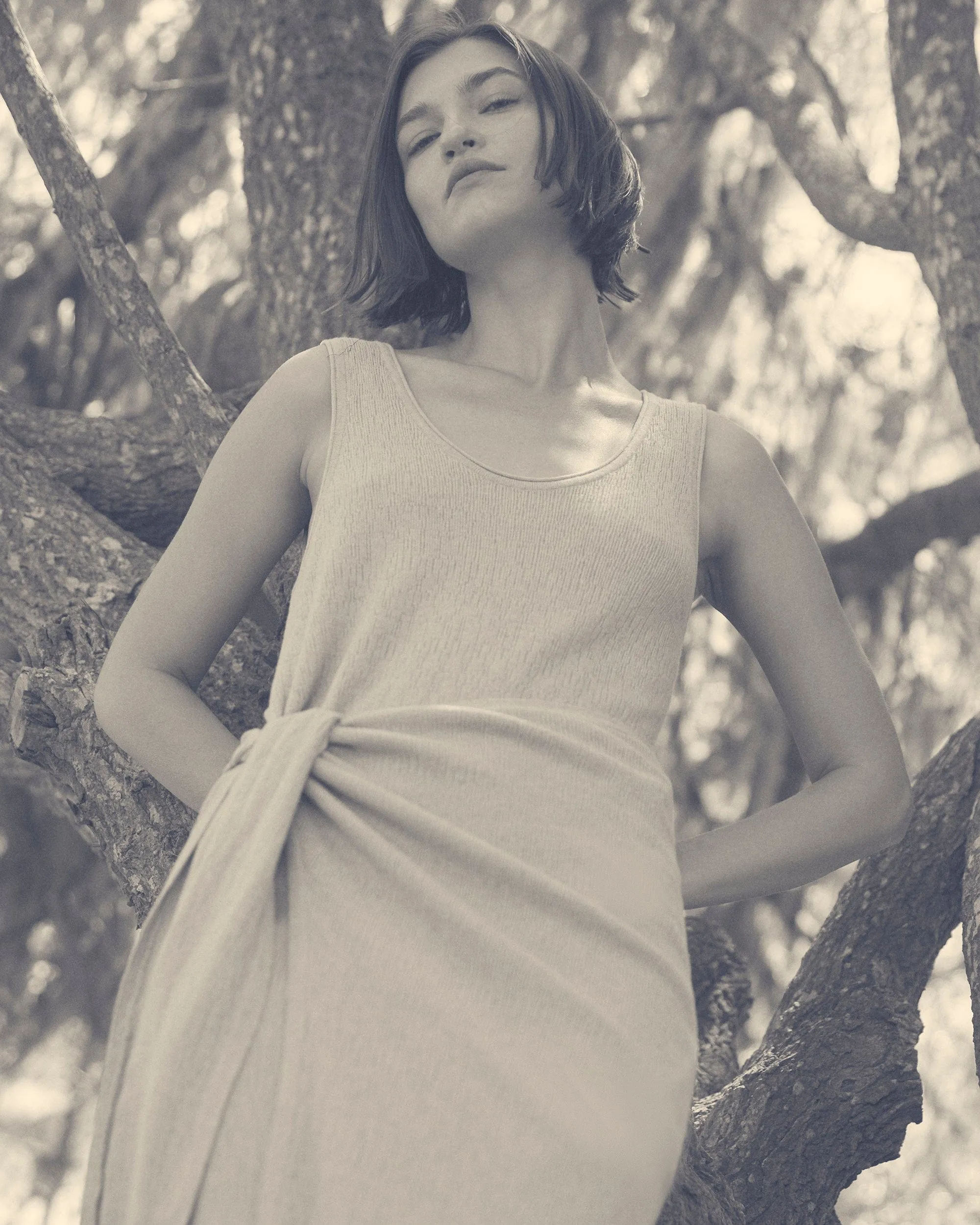 Bianca Linen-Cotton Wrap Dress