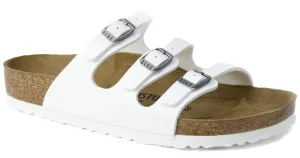 Birkenstock Florida Sandals - White Birko-Flor | Comfortable Cork Footbed