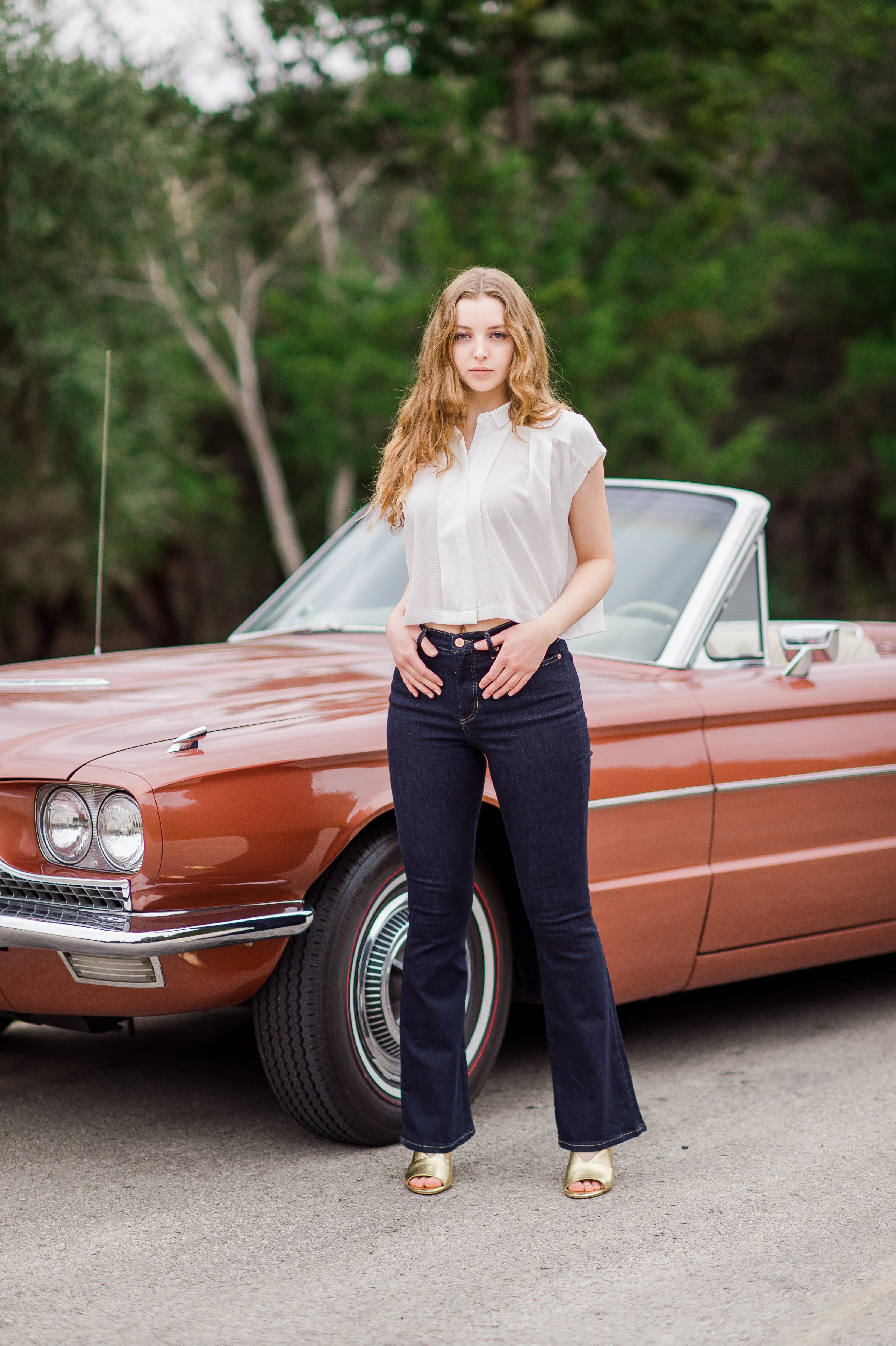 Bishop & Young Chloe Crop Pleated Blouse