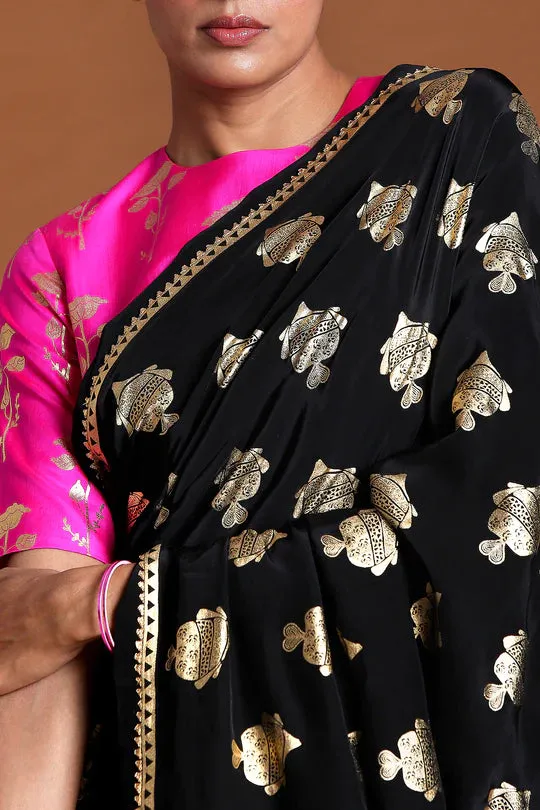 Black Fin Lake Saree