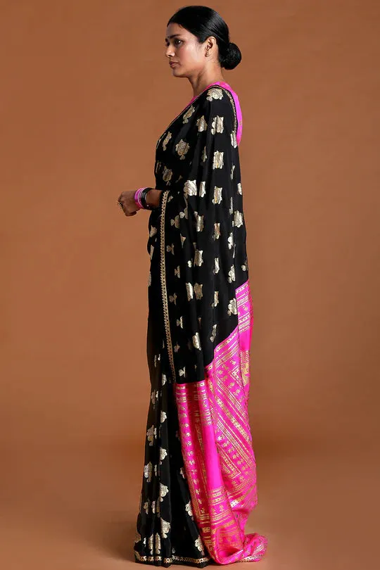 Black Fin Lake Saree