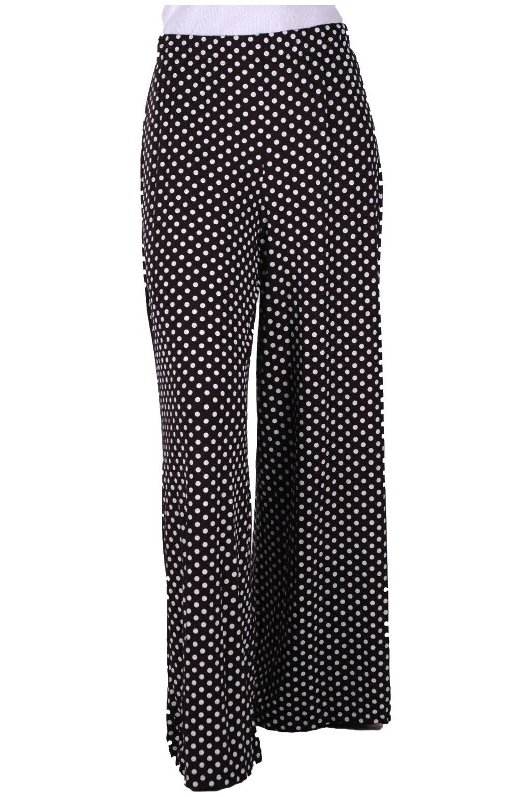 Black Spot Print Palazzo Trouser