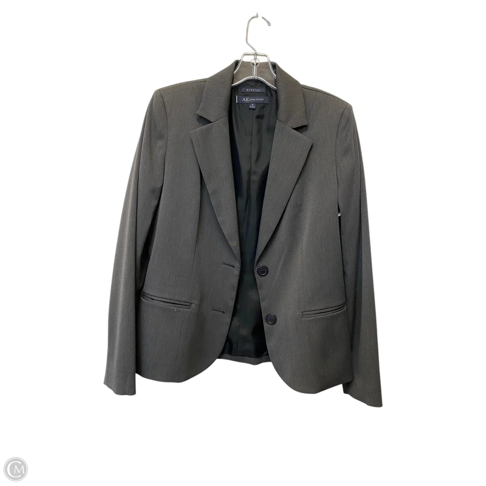 Blazer By Anne Klein In Grey, Size: 10