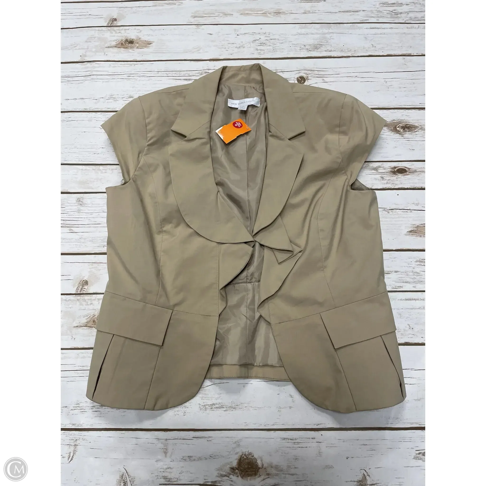 Blazer By New York And Co In Tan, Size: L
