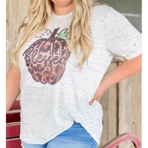 Blessed Leopard Pumpkin T-shirt