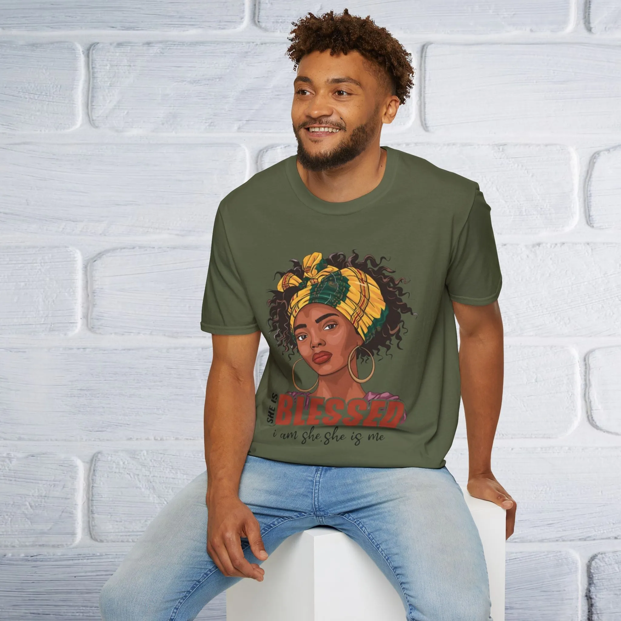 Blessed Unisex T-Shirt - She Is Blessed, I Am She, She Is Me Design