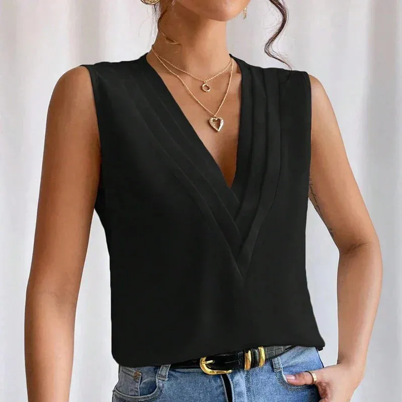 Blouse Bella™ | Women's Sleeveless Loose-Fit Blouse | Lightweight Fabric, Casual Summer Style & Breathable Comfort
