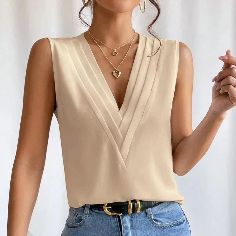Blouse Bella™ | Women's Sleeveless Loose-Fit Blouse | Lightweight Fabric, Casual Summer Style & Breathable Comfort