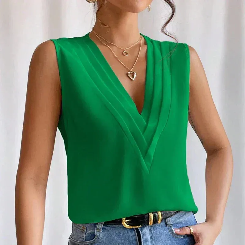 Blouse Bella™ | Women's Sleeveless Loose-Fit Blouse | Lightweight Fabric, Casual Summer Style & Breathable Comfort