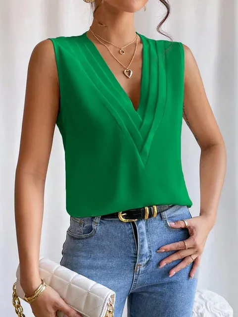 Blouse Bella™ | Women's Sleeveless Loose-Fit Blouse | Lightweight Fabric, Casual Summer Style & Breathable Comfort