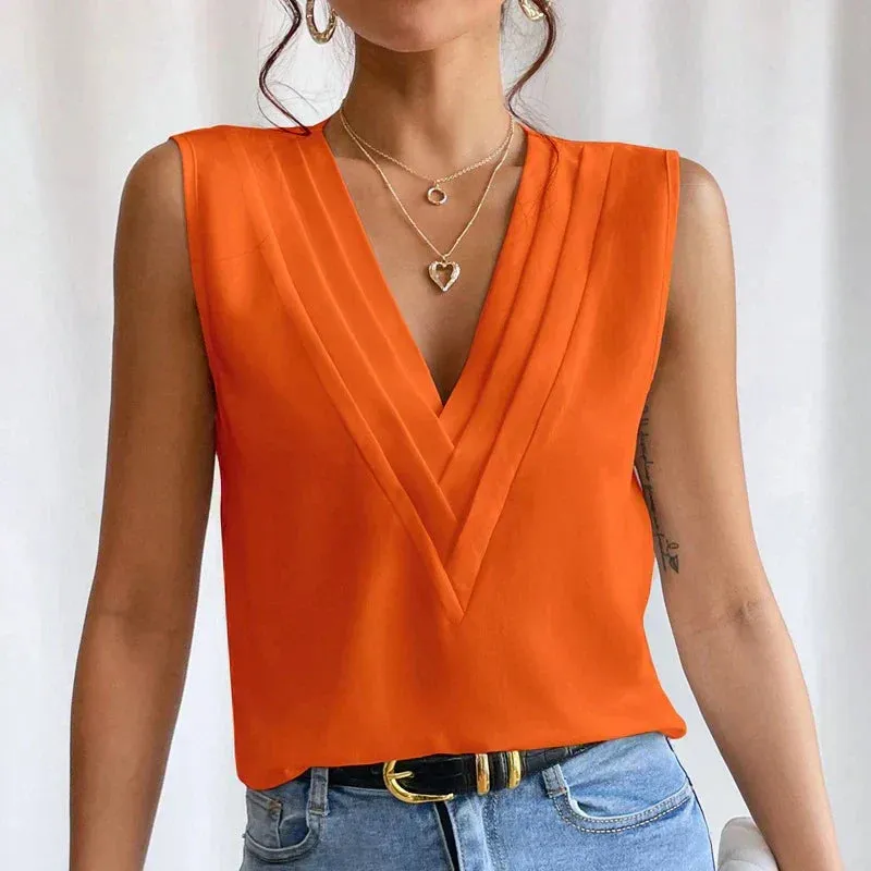 Blouse Bella™ | Women's Sleeveless Loose-Fit Blouse | Lightweight Fabric, Casual Summer Style & Breathable Comfort