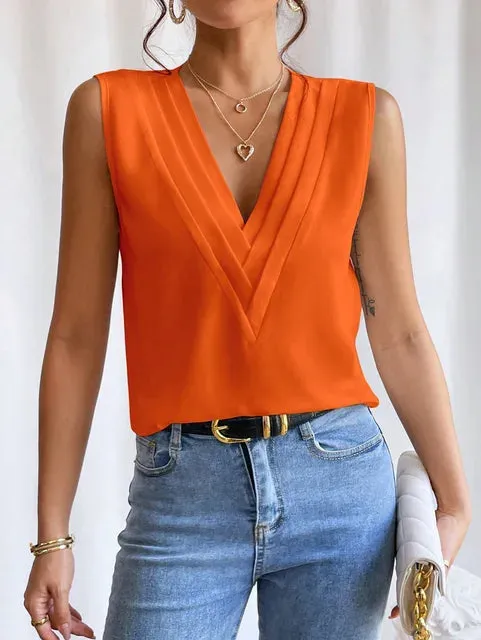 Blouse Bella™ | Women's Sleeveless Loose-Fit Blouse | Lightweight Fabric, Casual Summer Style & Breathable Comfort