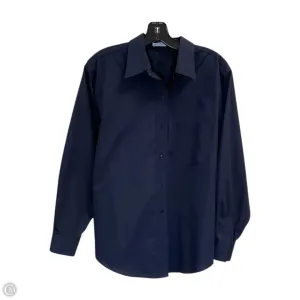 Blouse Long Sleeve By Foxcroft In Black, Size: M