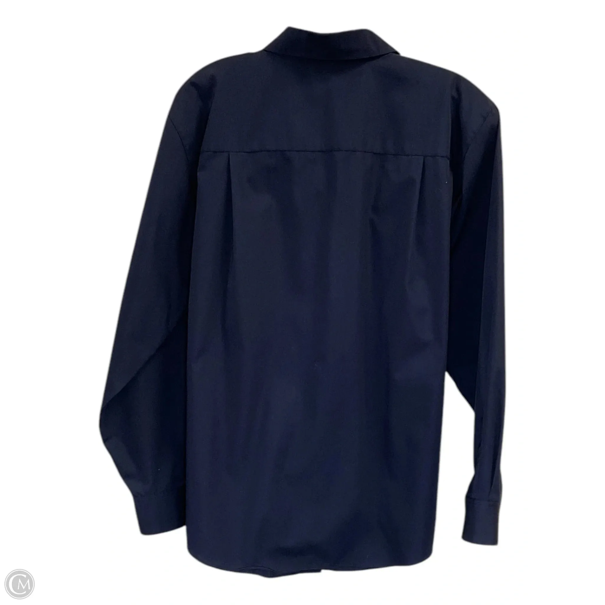 Blouse Long Sleeve By Foxcroft In Black, Size: M