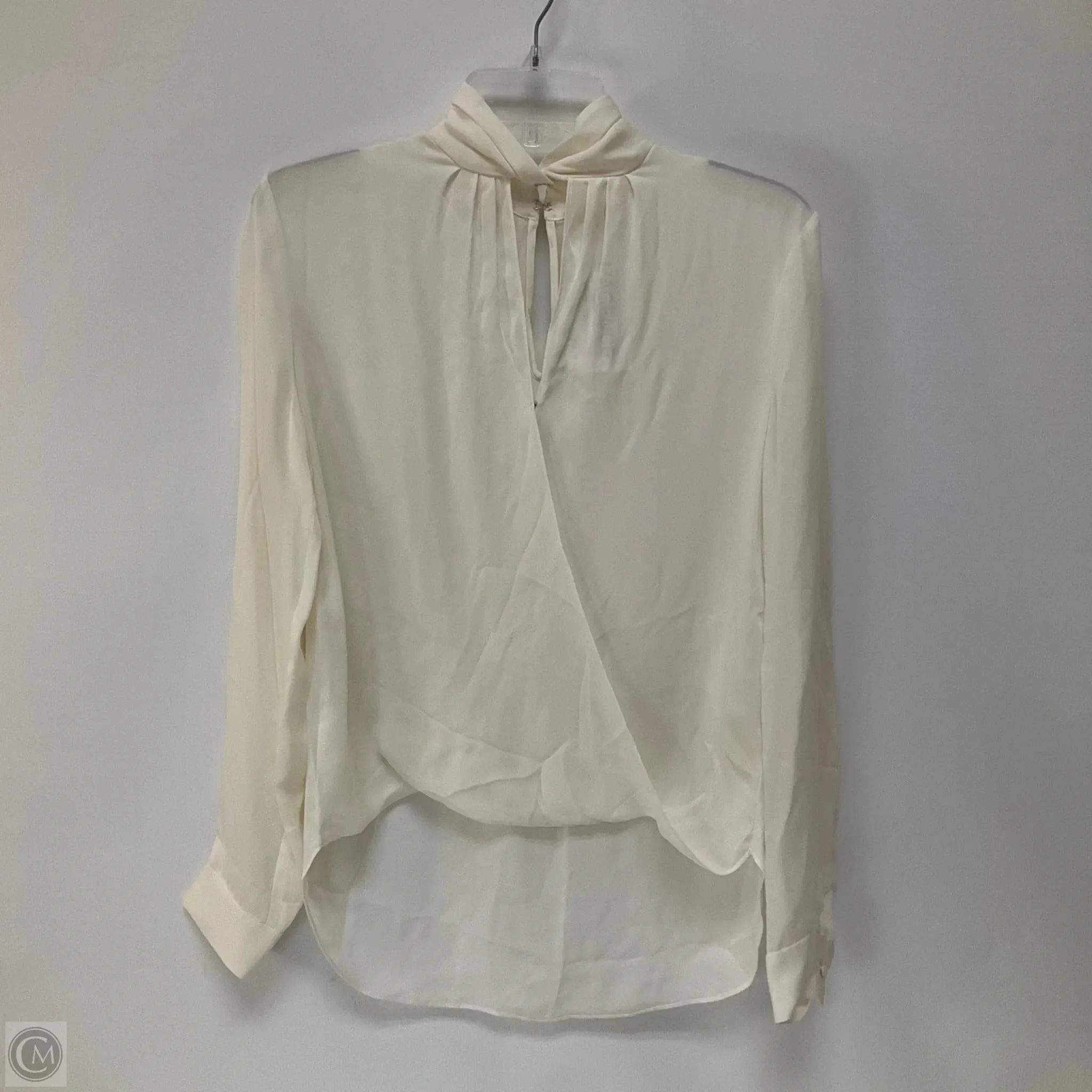 Blouse Long Sleeve By L Agence In White, Size: S