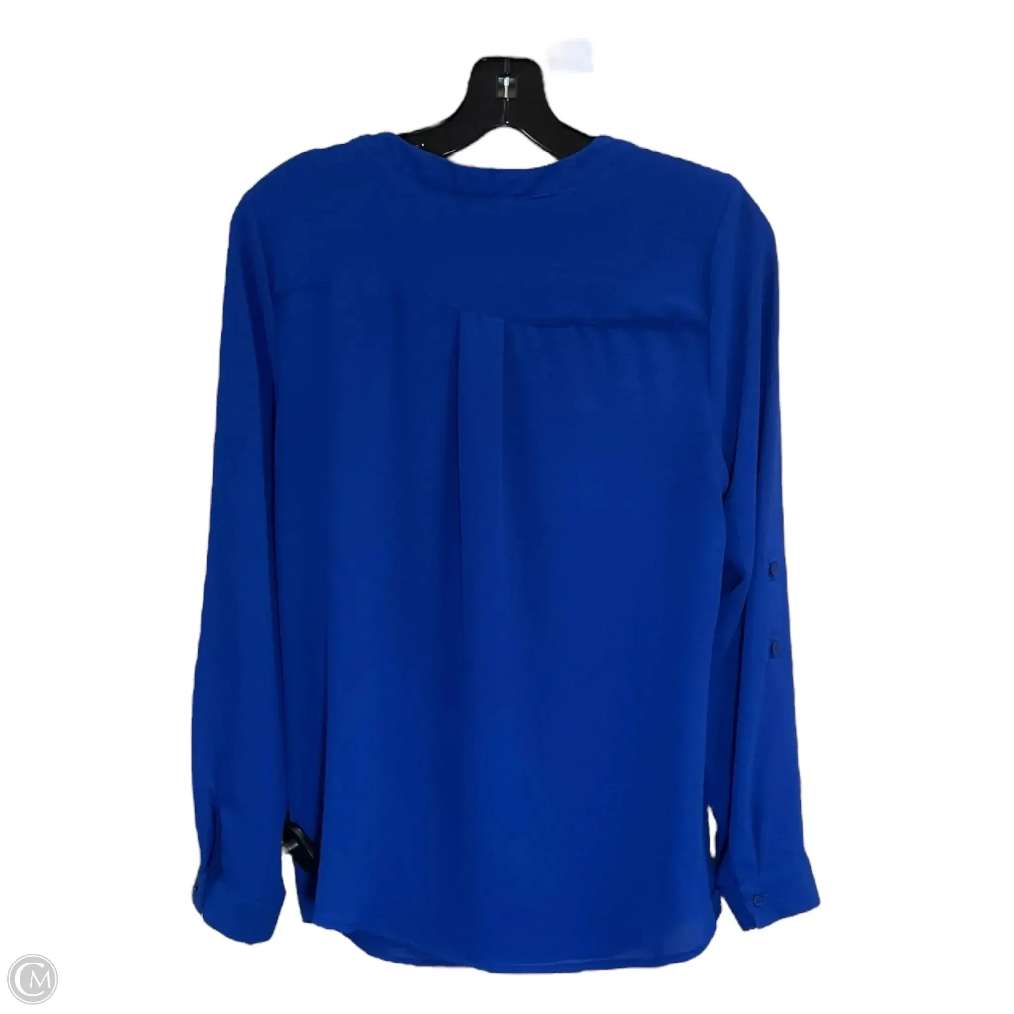 Blouse Long Sleeve By Studio Works In Blue, Size: S