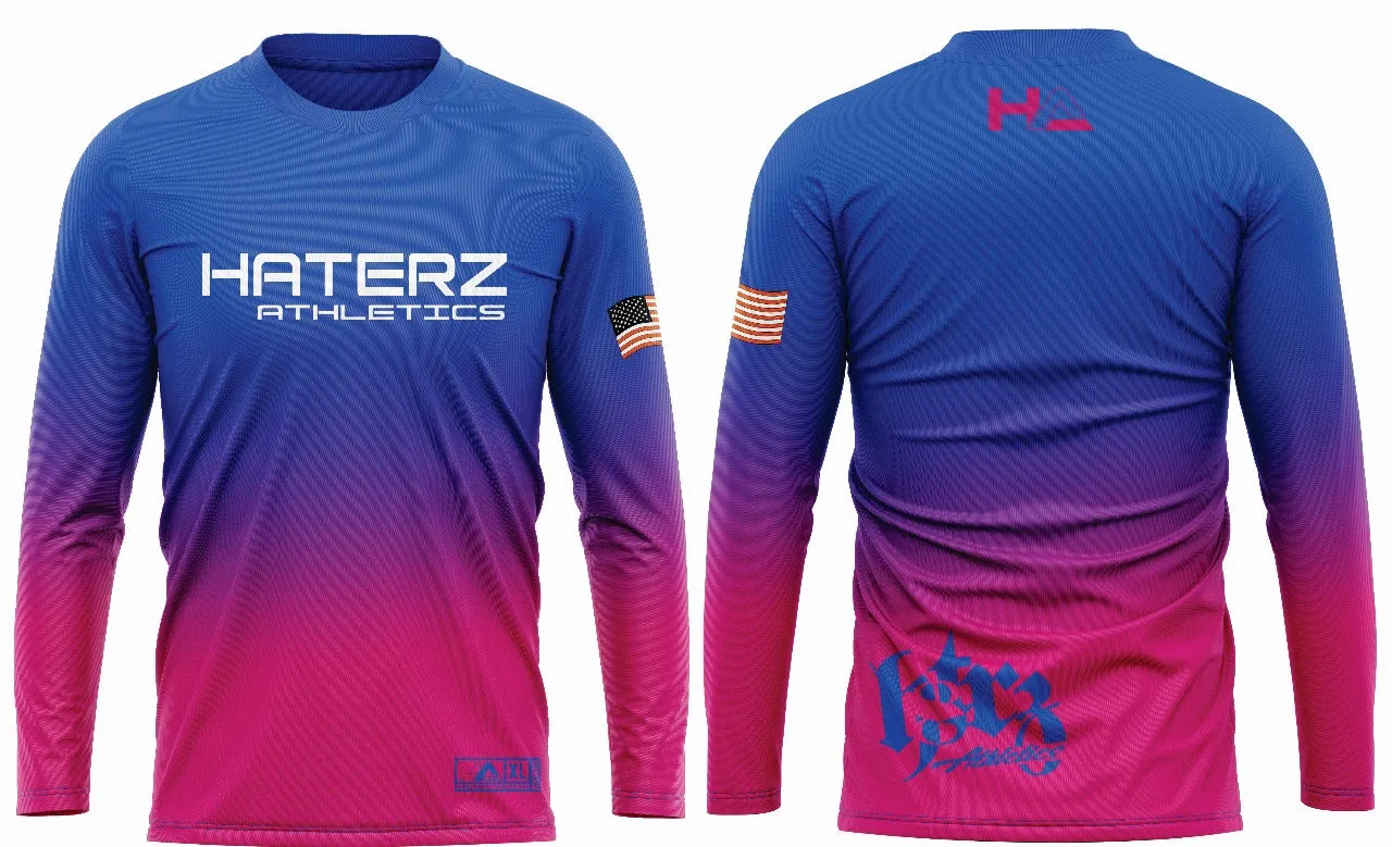 Blue & Pink Ombre Longsleeve Shirt