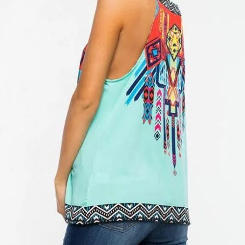 Blue Aztec Tank