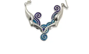 Blue sea women diver collection, elegant and unique design pendant
