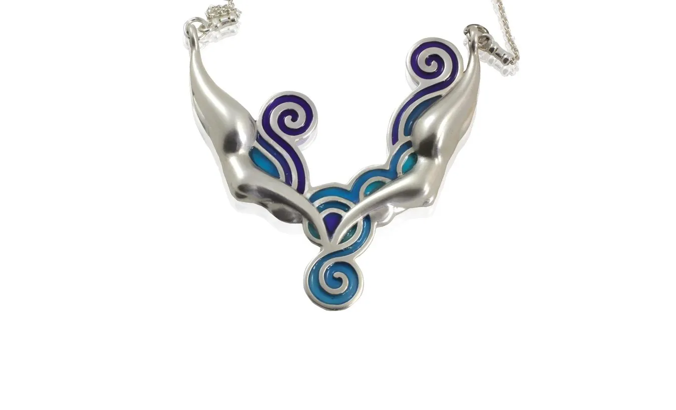 Blue sea women diver collection, elegant and unique design pendant