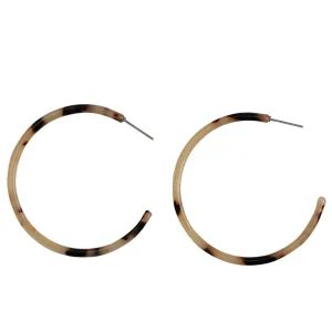 Blush Tortoise Hoop Earrings
