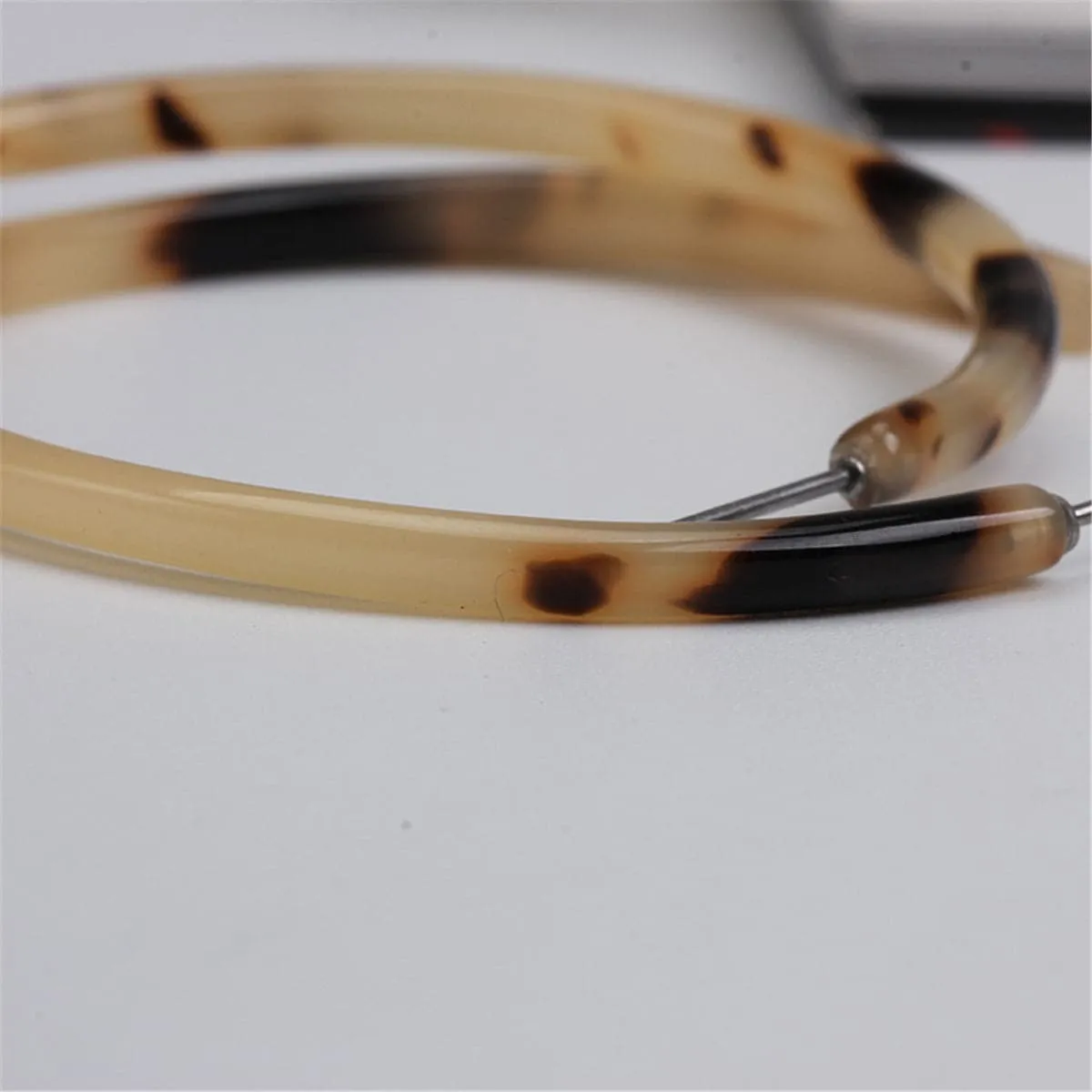 Blush Tortoise Hoop Earrings