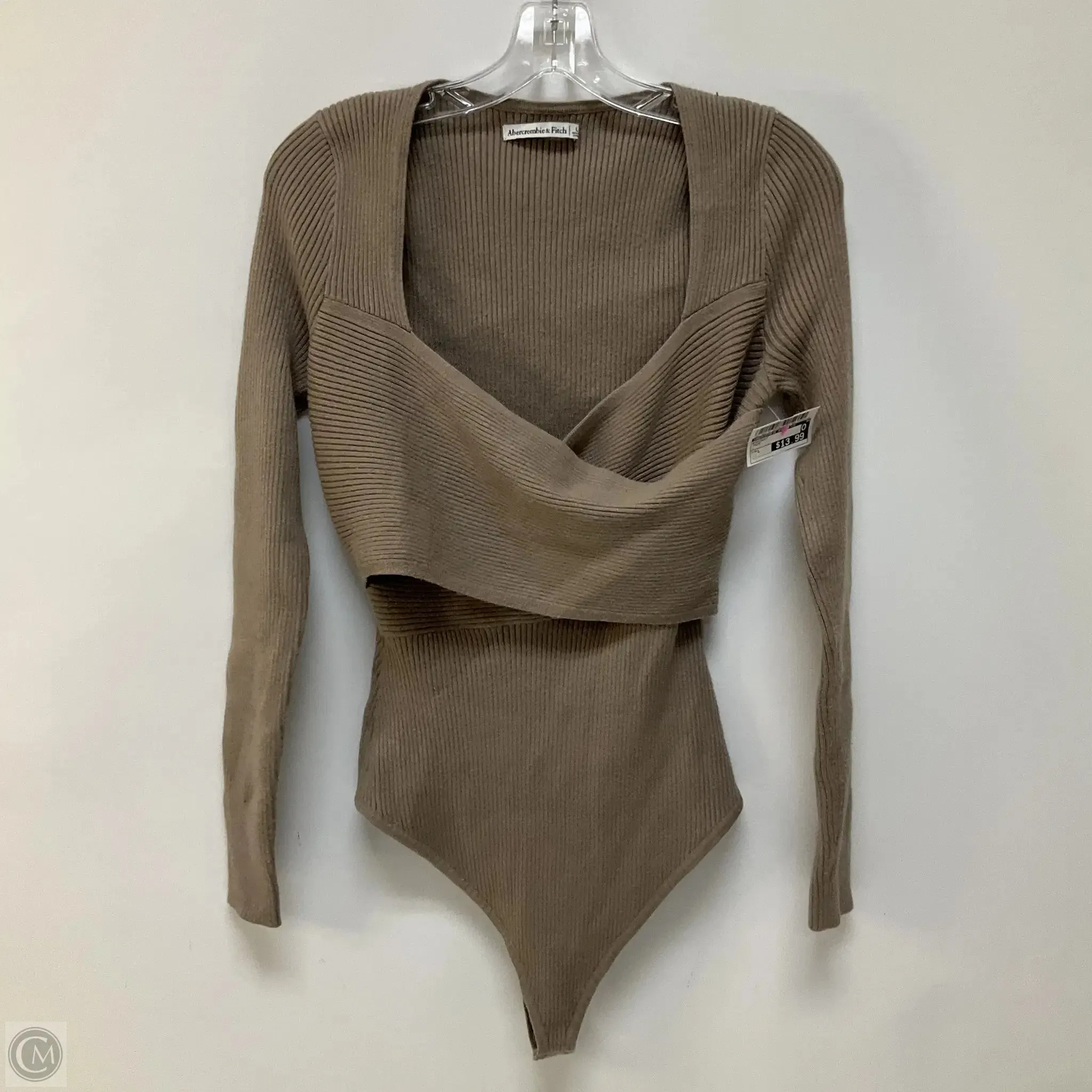 Bodysuit By Abercrombie And Fitch In Taupe, Size: L