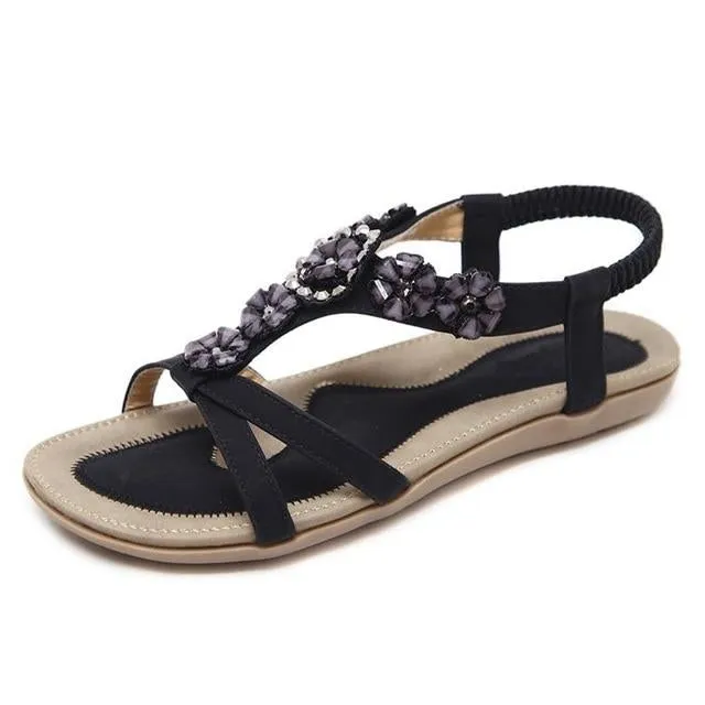 Bohemian Style Summer Flat Heel Beach Sandals Shoes