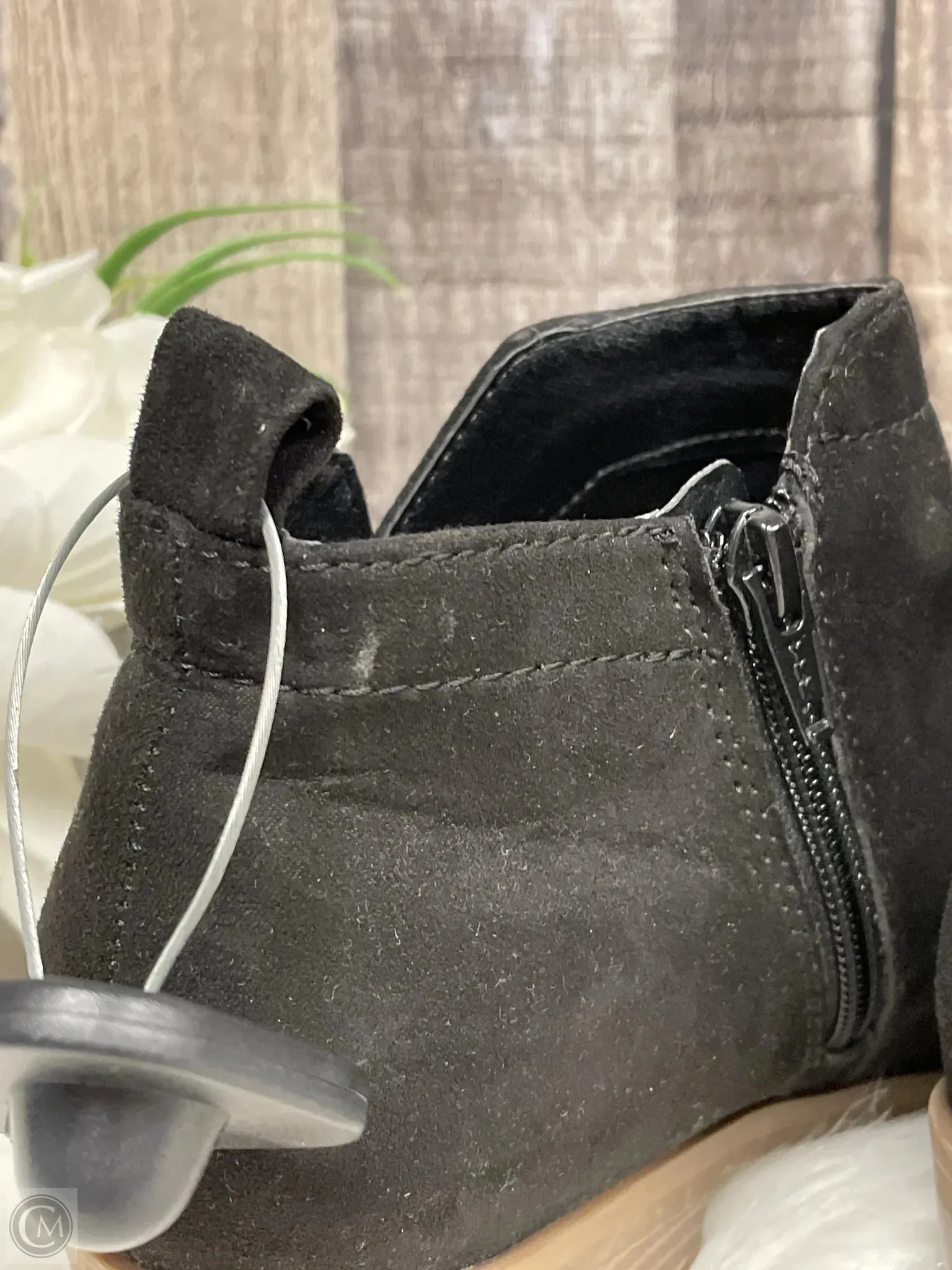 Boots Ankle Heels By Time And Tru In Black, Size: 7