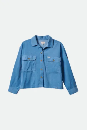 Bowery Women's Corduroy L/S Flannel - Casa Blanca Blue