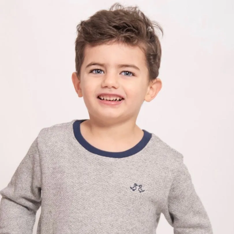 Boys Grey Jersey Lounge Set