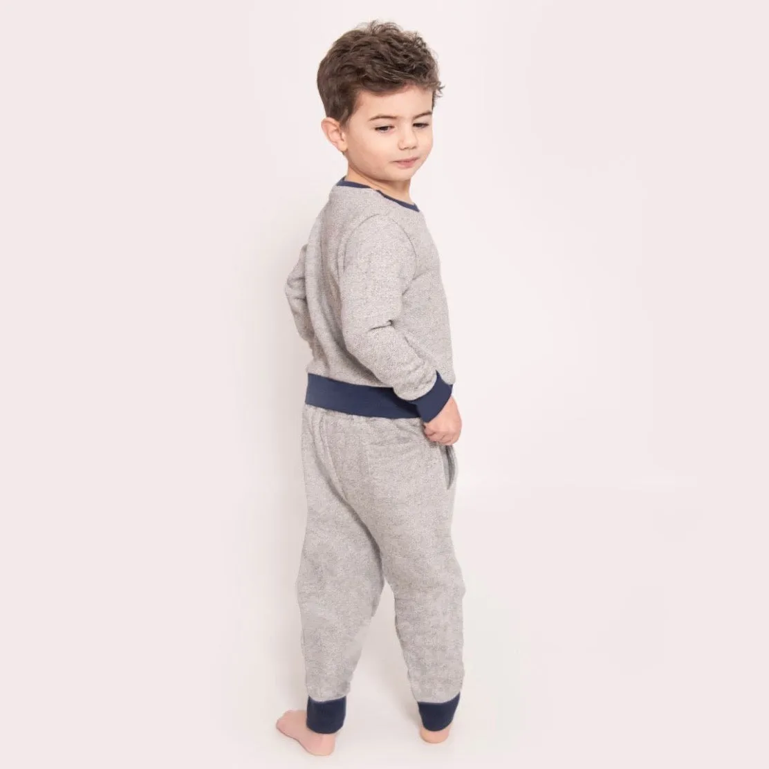 Boys Grey Jersey Lounge Set