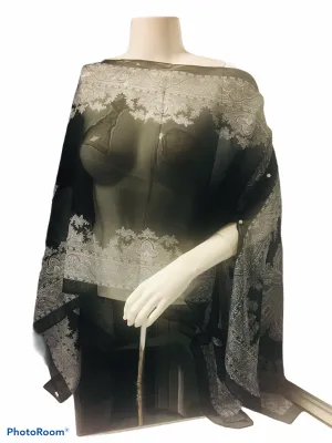 Brand new Sheer Chiffon Women's Kaftan tunic poncho top, one size, Fits XS-3XL!
