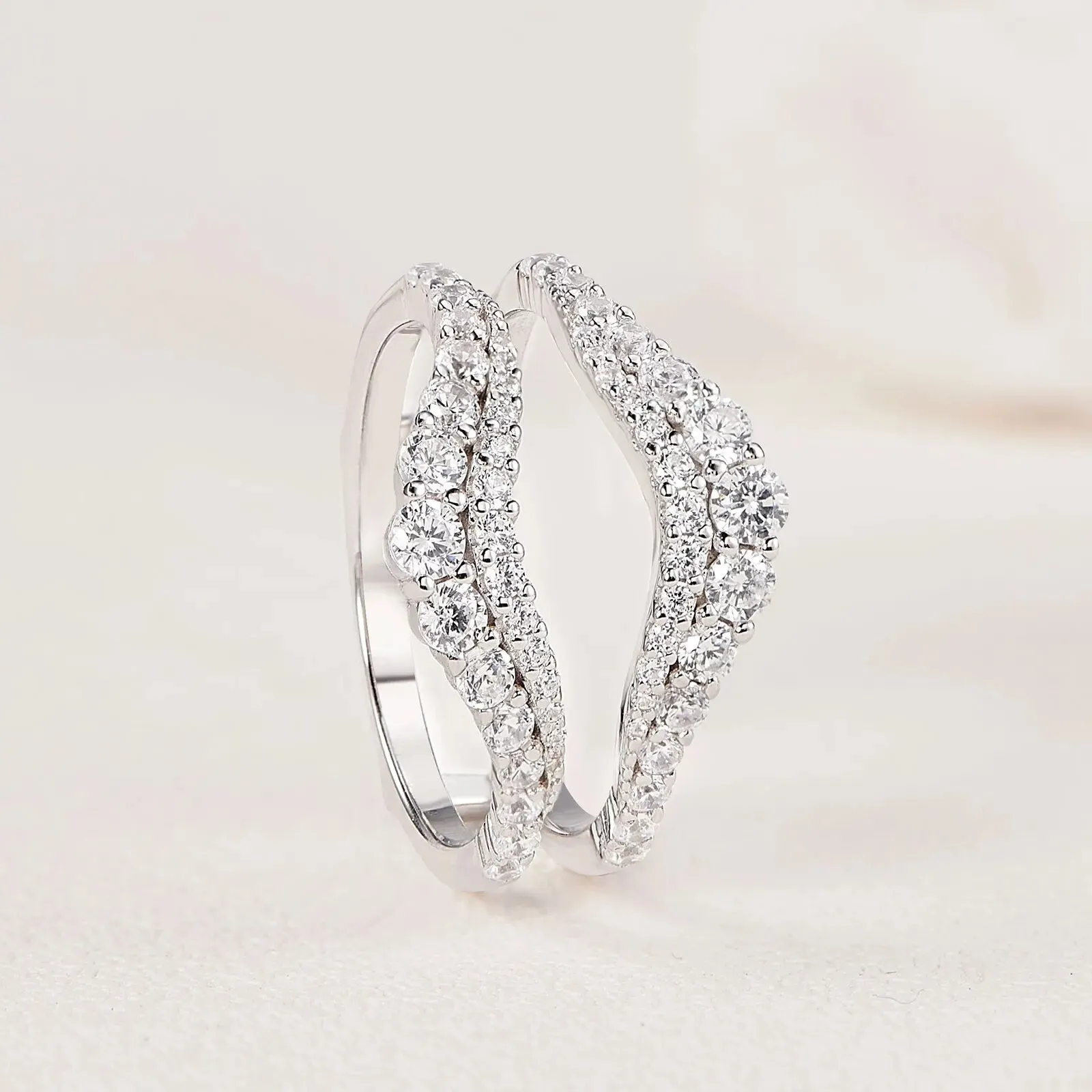 Brilliant Round Cut Diamond Enhancer Women's Wedding Band