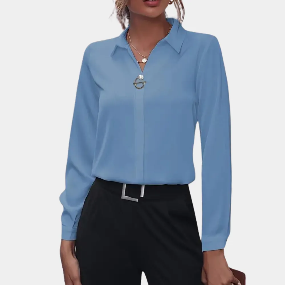 Britany® | Sophisticated Blouse In Plain Color For Women