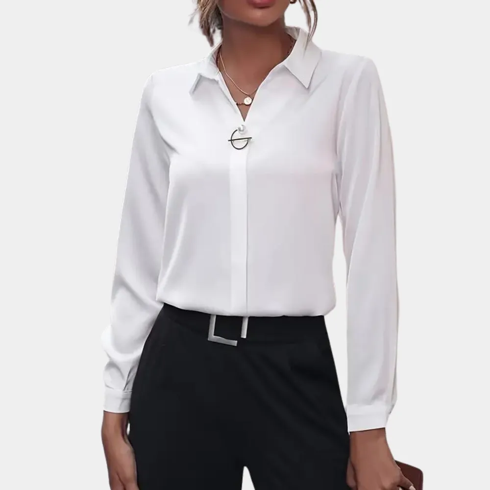 Britany® | Sophisticated Blouse In Plain Color For Women