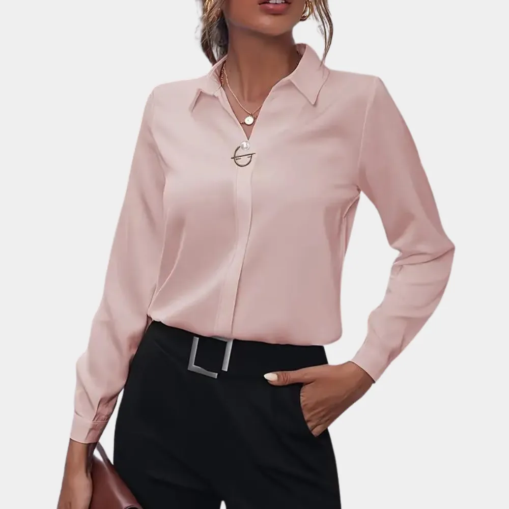 Britany® | Sophisticated Blouse In Plain Color For Women