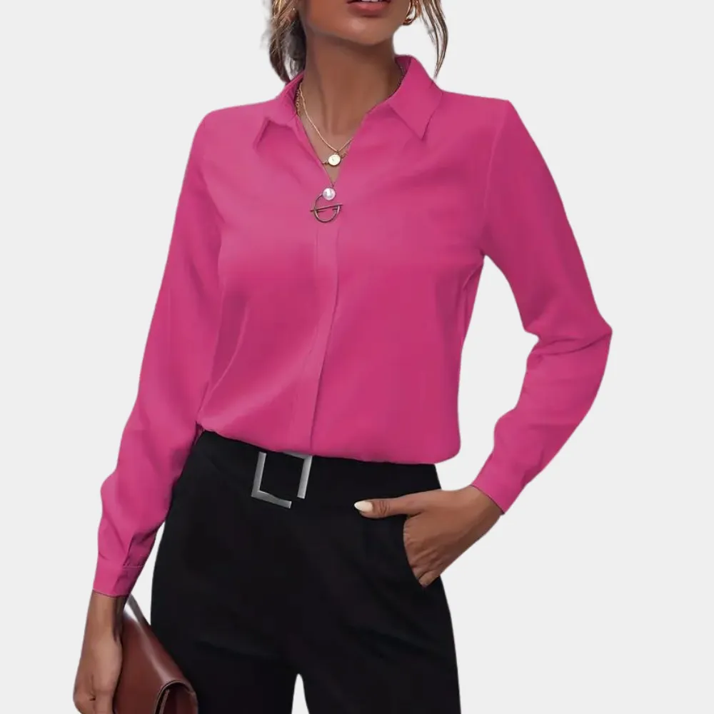 Britany® | Sophisticated Blouse In Plain Color For Women