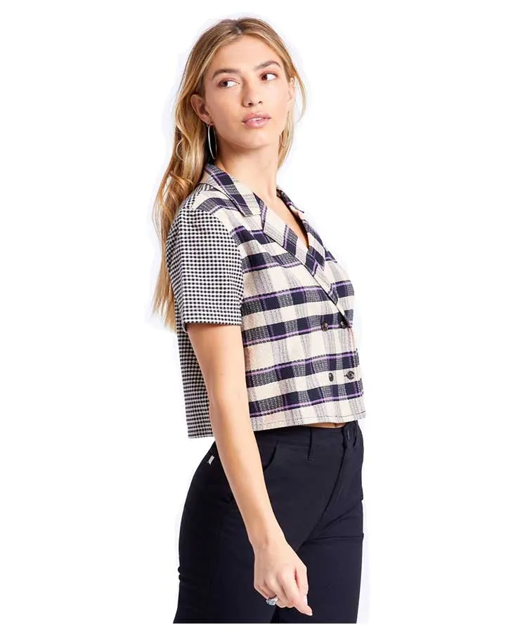 Brixton Women's Chelsea Short Sleeve Woven Black