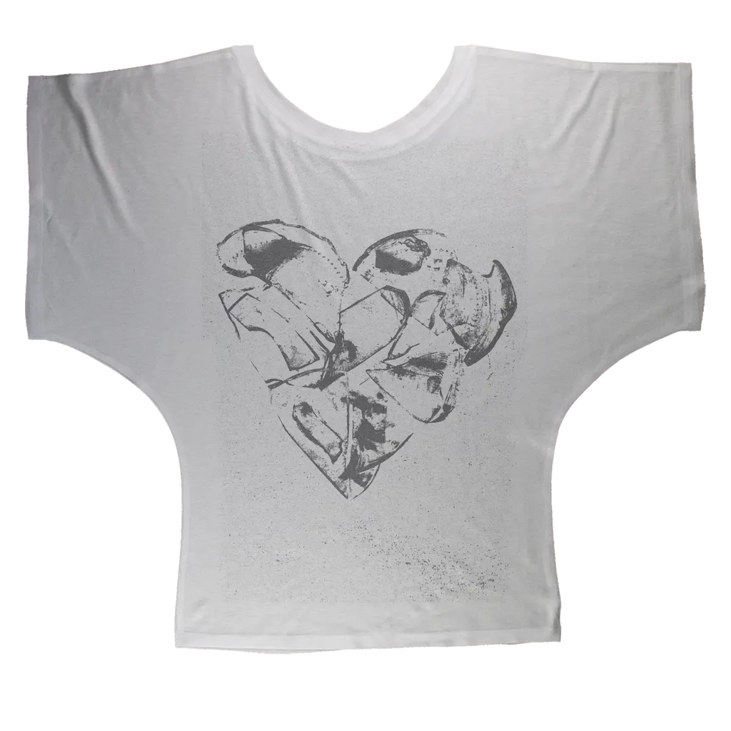 Broken Heart Sublimation Batwing Top