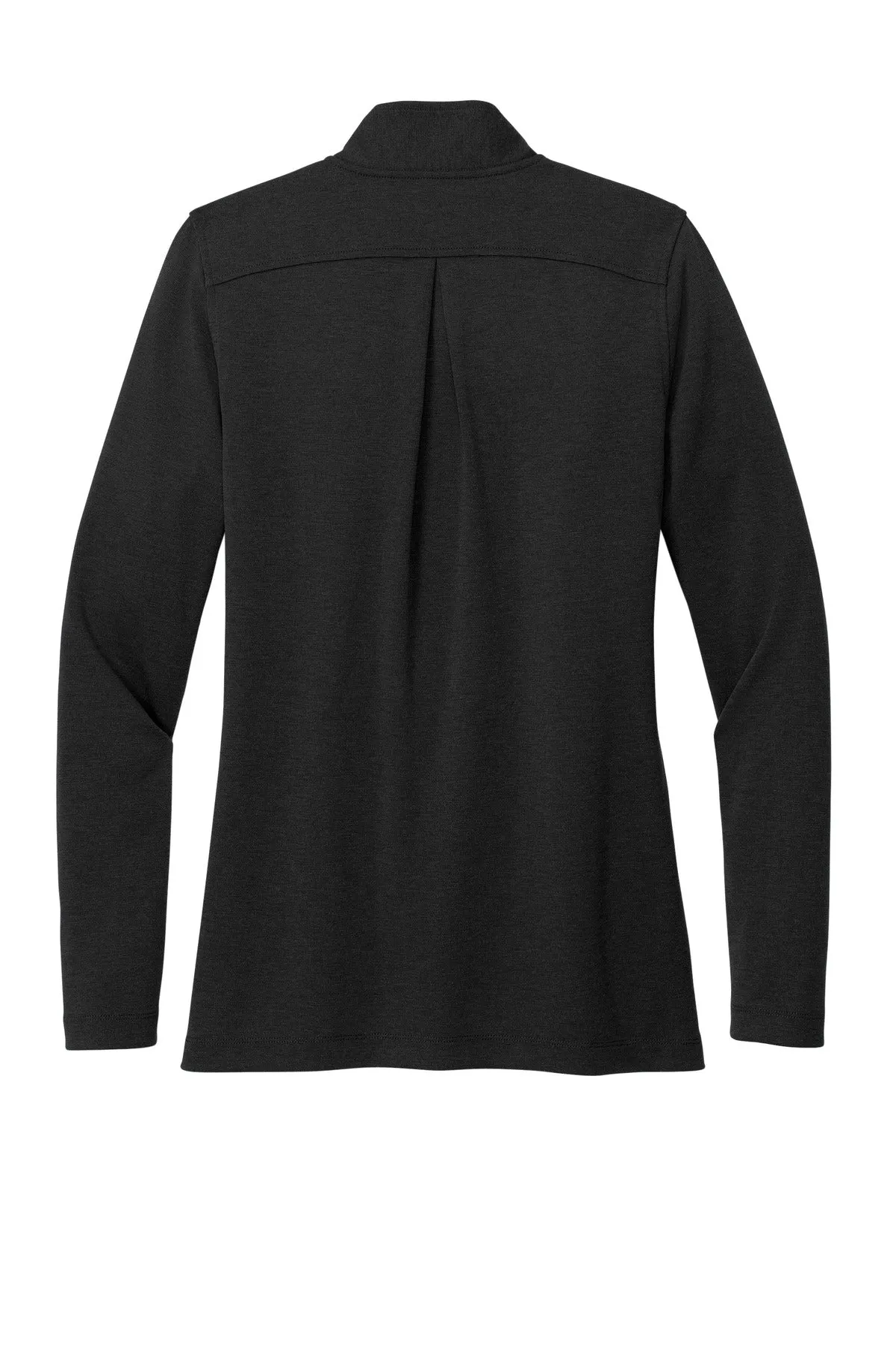 Brooks Brothers Women's Mid-Layer Stretch 1/2-Button BB18203 Black Heather
