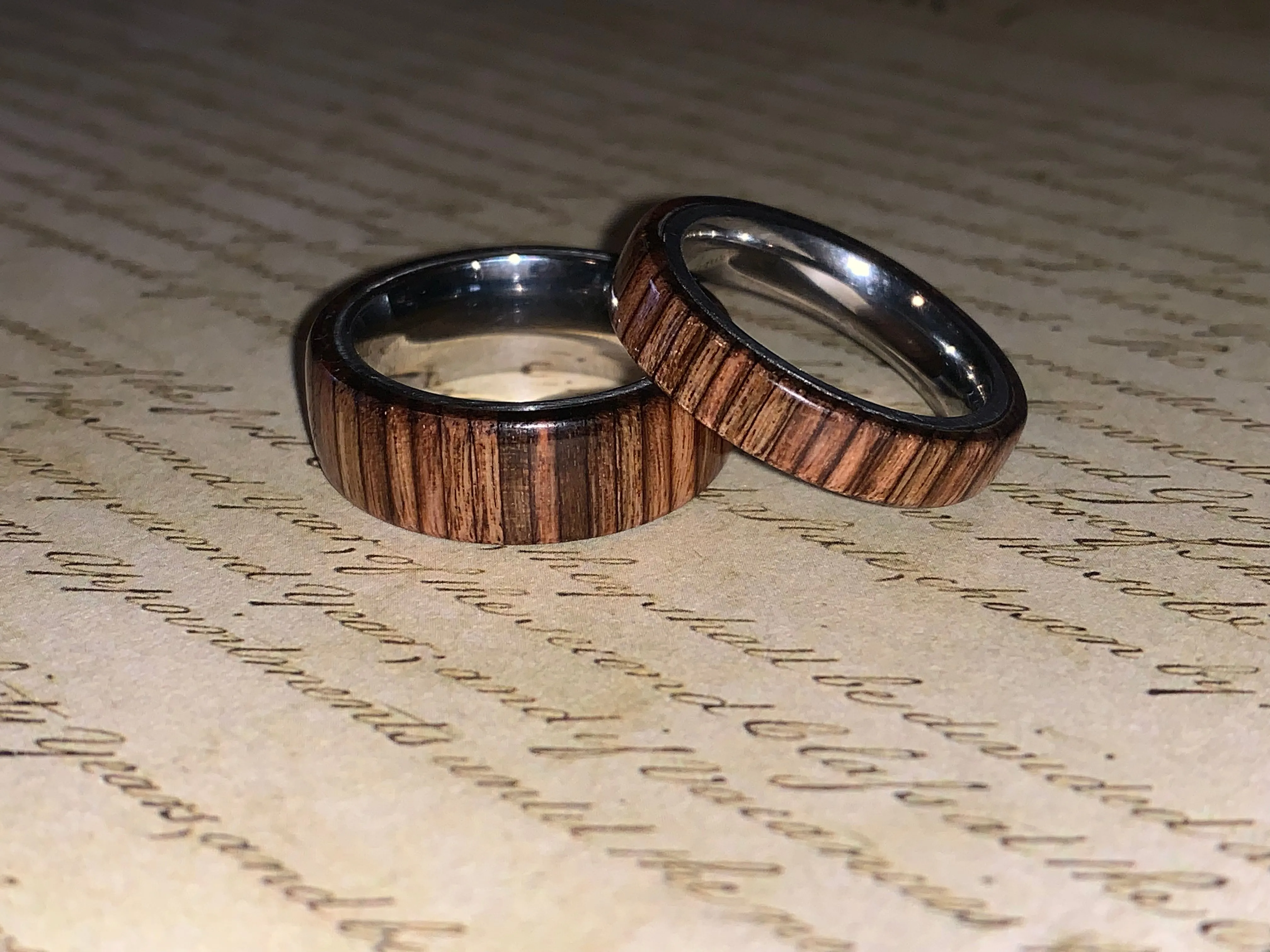 Brown Wood Wedding set