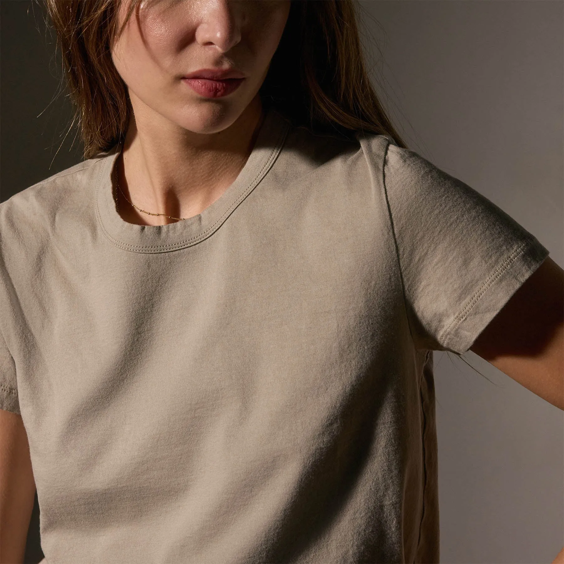 Brushed Elevated Jersey Short Sleeve Tee - Overcast