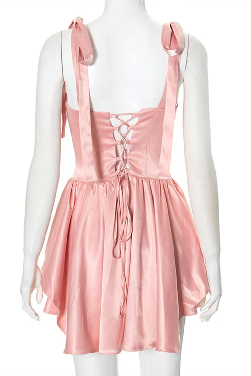 BS3166 Bustier Ruffle Mini Dress