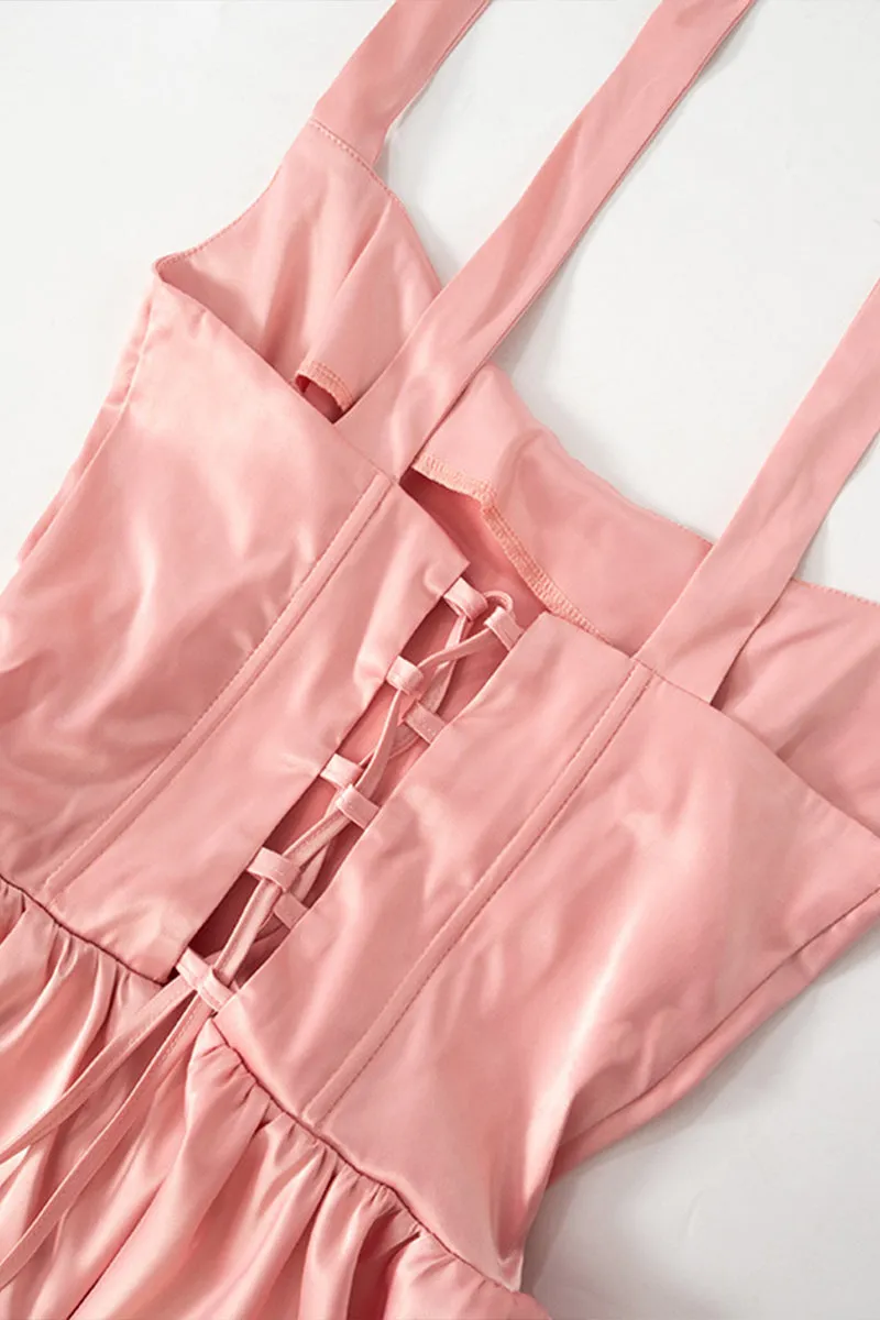 BS3166 Bustier Ruffle Mini Dress