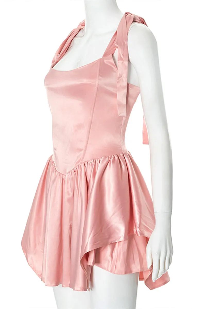 BS3166 Bustier Ruffle Mini Dress