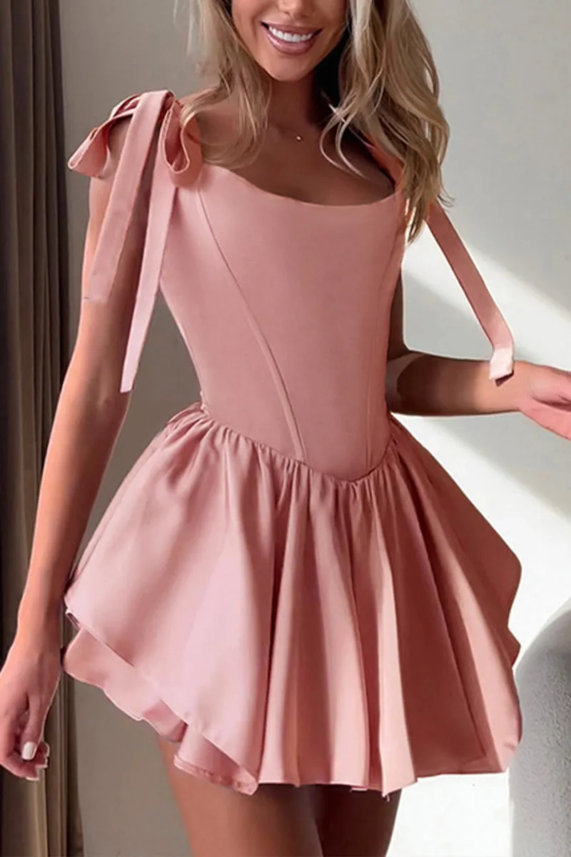 BS3166 Bustier Ruffle Mini Dress