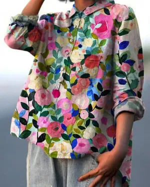 Buber® | Vintage-Blumenbluse