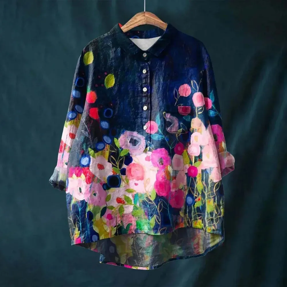 Buber® | Vintage-Blumenbluse