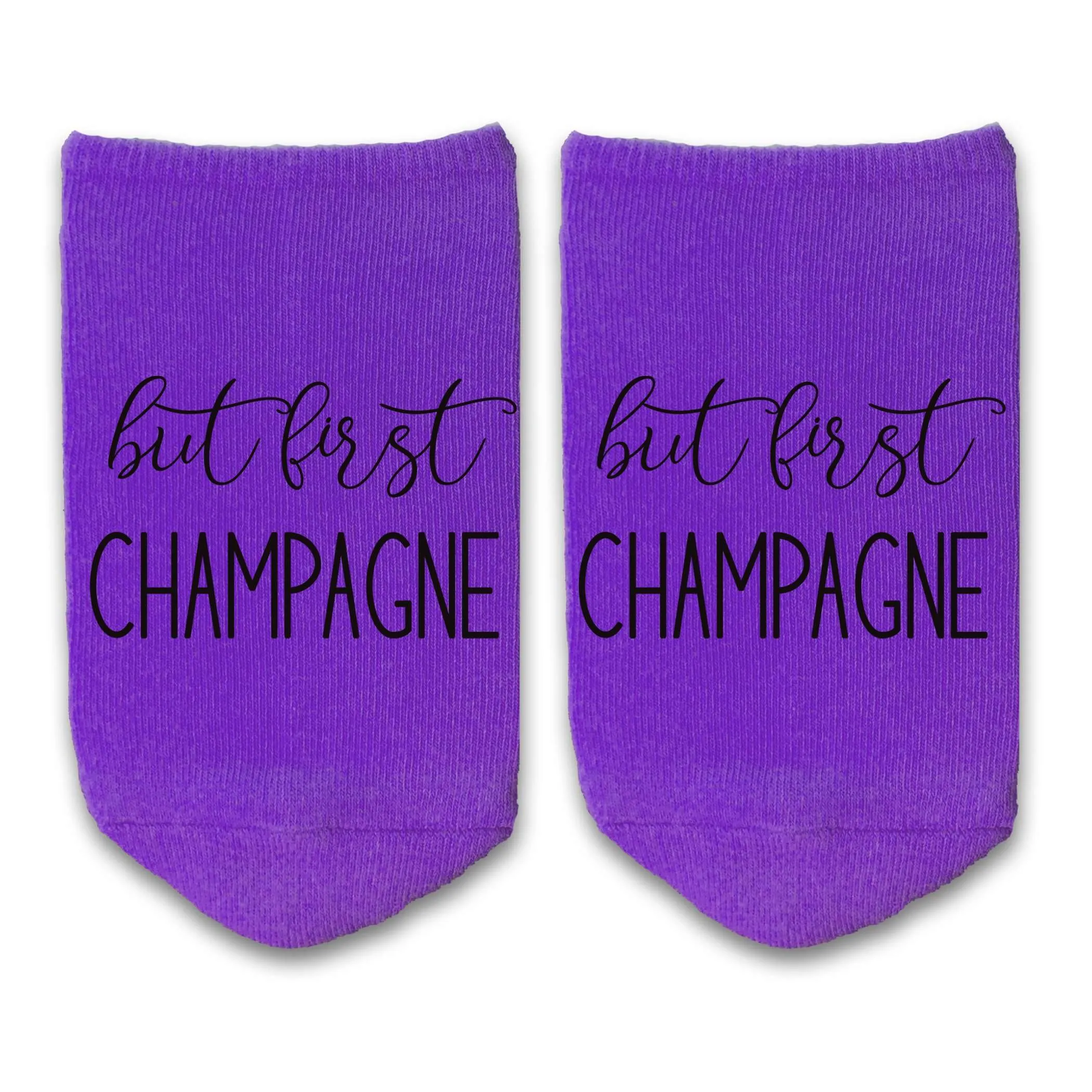 But First, Champagne - Ladies No Show Socks